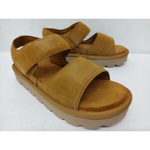 Koolaburra Women's‎ Tizz Sandals 1167750 W/CHE Brown Leather Sz 9.5